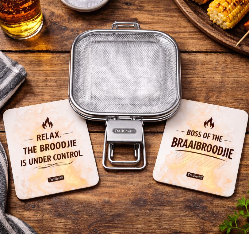 TrailSmith Braaibroodjie Combo - Braaibroodjie Rooster with 2 Coasters
